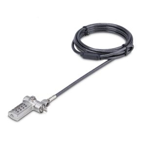 StarTech.com 2m Universeel Laptop Kabelslot, Anti-diefstal Kabelslot, Security Kabel voor Notebook Compatibel met Noble Wedge&re