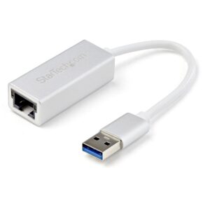 StarTech.com USB 3.0 naar Gigabit Netwerkadapter, Zilver, Aluminium Ontwerp ideaal voor MacBook, Chromebook of Tablet, Driverloz