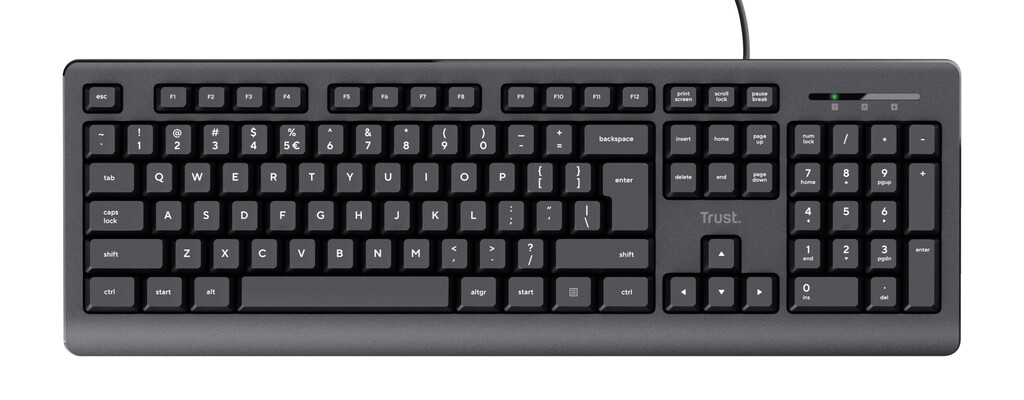 Trust TK-150 Toetsenbord - Bedraad toetsenbord – QWERTY US-indeling – Full-size toetsenbord – Business Model - Zwart - Afbeelding 3
