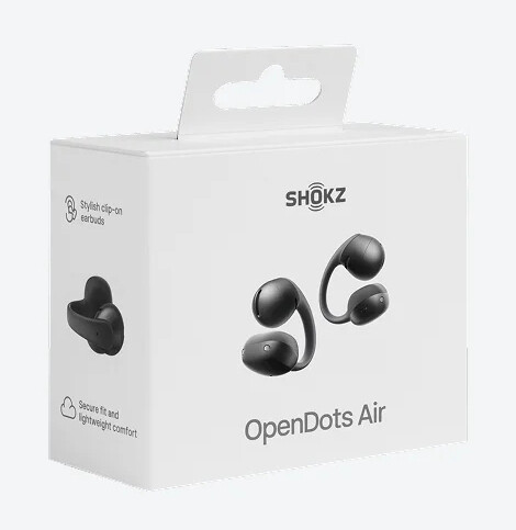 SHOKZ OpenDots Air Headset Draadloos Oorklem Gesprekken/Muziek/Sport/Elke dag Bluetooth Zwart - Afbeelding 5