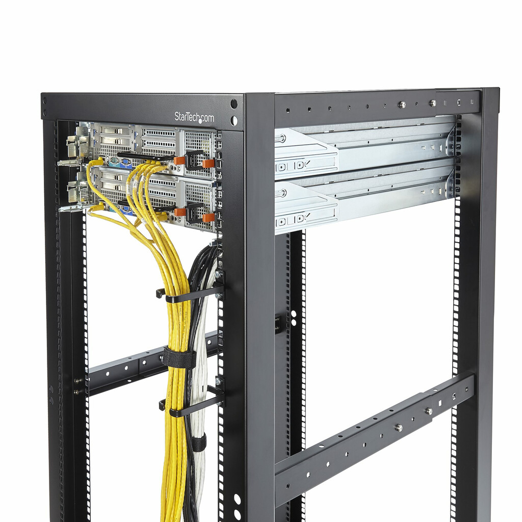 StarTech.com 5-Pack 1U Verticale 4,5 x 10cm Server Rack Kabelmanagement D-Ring Haak; Rackmonteerbare Netwerk Kabelorganizer; Ka - Afbeelding 6