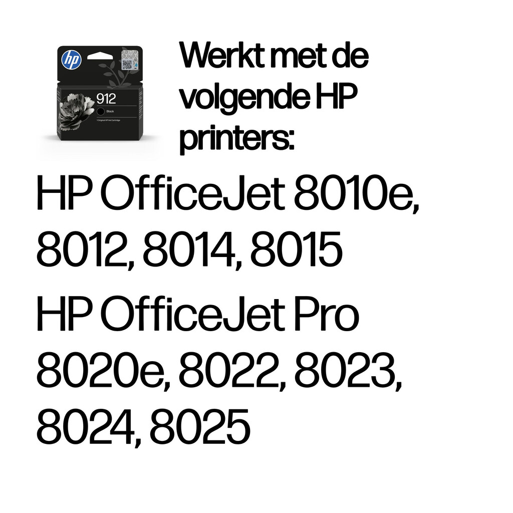 HP 912 originele zwarte inktcartridge - Afbeelding 3