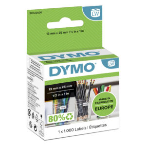 DYMO originele kleine LabelWriter multifunctionele labels | 13 mm x 25 mm | 1000 zelfklevende etiketten | Gemakkelijk te verwij