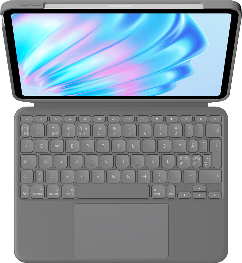 Logitech Combo Touch QWERTY Deens, Fins, Noors, Zweeds Smart Connector Grijs - Afbeelding 11