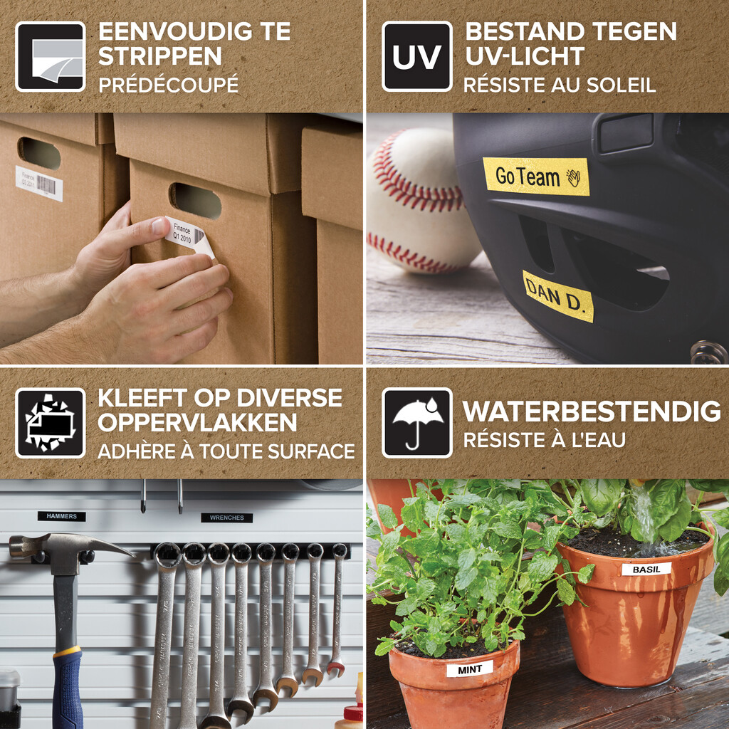DYMO originele D1 Duurzame labels | Zwarte Tekst op Wit Label | 12 mm x 5,5 m | zelfklevende etiketten voor de LabelManager labe - Afbeelding 8