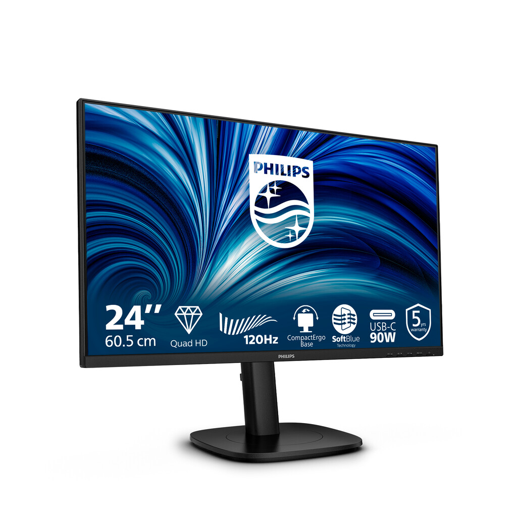 Philips 24B2U3601 computer monitor 60,5 cm (23.8") 2560 x 1440 Pixels Quad HD LCD Zwart - Afbeelding 3