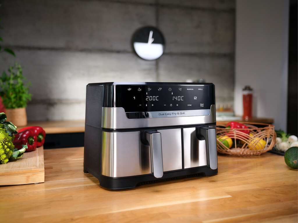 Tefal Dual Easy Fry & Grill Easy Fry & Grill Dual EY905D air fryer met dubbele lades - 8 programma's - 5,2 L + 3,1 L - Afbeelding 9