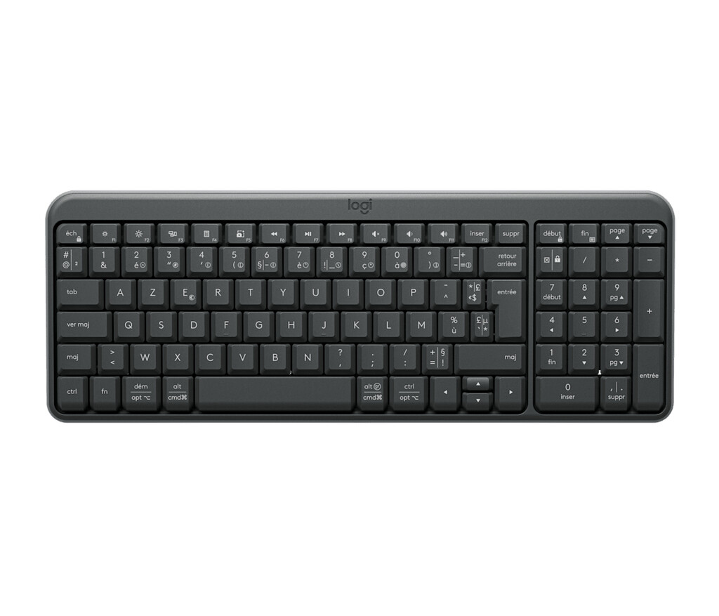 Logitech K250 Compact Bluetooth toetsenbord Universeel RF-draadloos + Bluetooth AZERTY Frans Grafiet