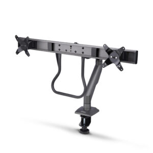 StarTech.com Dual Monitor Arm met Crossbar voor Bureau, Tot 27 inch Schermen, VESA 75x75/100x100, Max 15kg, C-klem, Volledig Sc