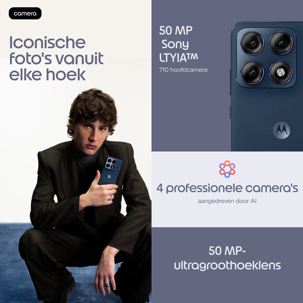 Motorola edge 70 pro 17,2 cm (6.78") Dual SIM Android 16.0 5G USB Type-C 8 GB 256 GB 6500 mAh Donkerblauw - Afbeelding 7