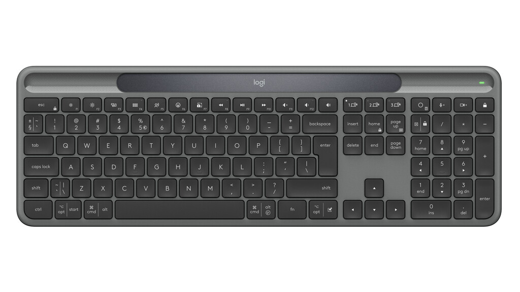 Logitech Signature Slim Solar + K980 toetsenbord Universeel RF-draadloos + Bluetooth QWERTY UK International Grafiet