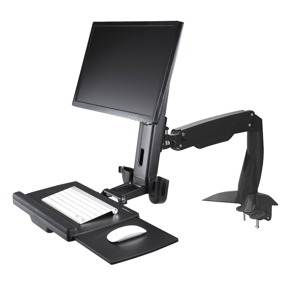 StarTech.com Zit Sta Monitor Arm - Verstelbare Sit-Stand Bureau Arm voor Single 27" Display - VESA Mount - Ergonomisch Full Mot - Afbeelding 4
