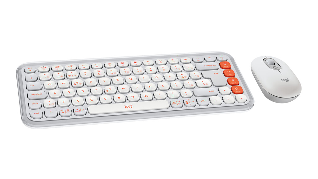 Logitech 920-013276 toetsenbord Inclusief muis Universeel Bluetooth QWERTZ Zwitsers Wit - Afbeelding 3