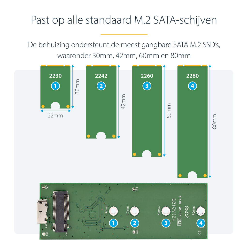 StarTech.com M.2 SSD behuizing voor M.2 SATA SSD - USB 3.1 (10Gbps) met USB-C kabel - Afbeelding 8
