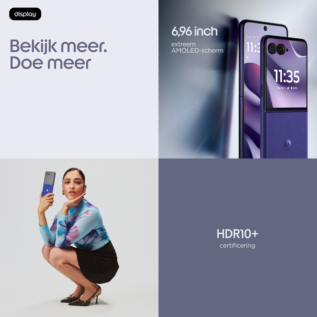Motorola razr 70 ultra 17,7 cm (6.96") Dual SIM Android 16.0 5G USB Type-C 16 GB 512 GB 5000 mAh Violet - Afbeelding 9