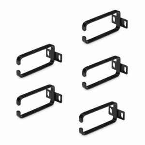 StarTech.com 5-Pack 1U Verticale 4,5 x 10cm Server Rack Kabelmanagement D-Ring Haak; Rackmonteerbare Netwerk Kabelorganizer; Ka