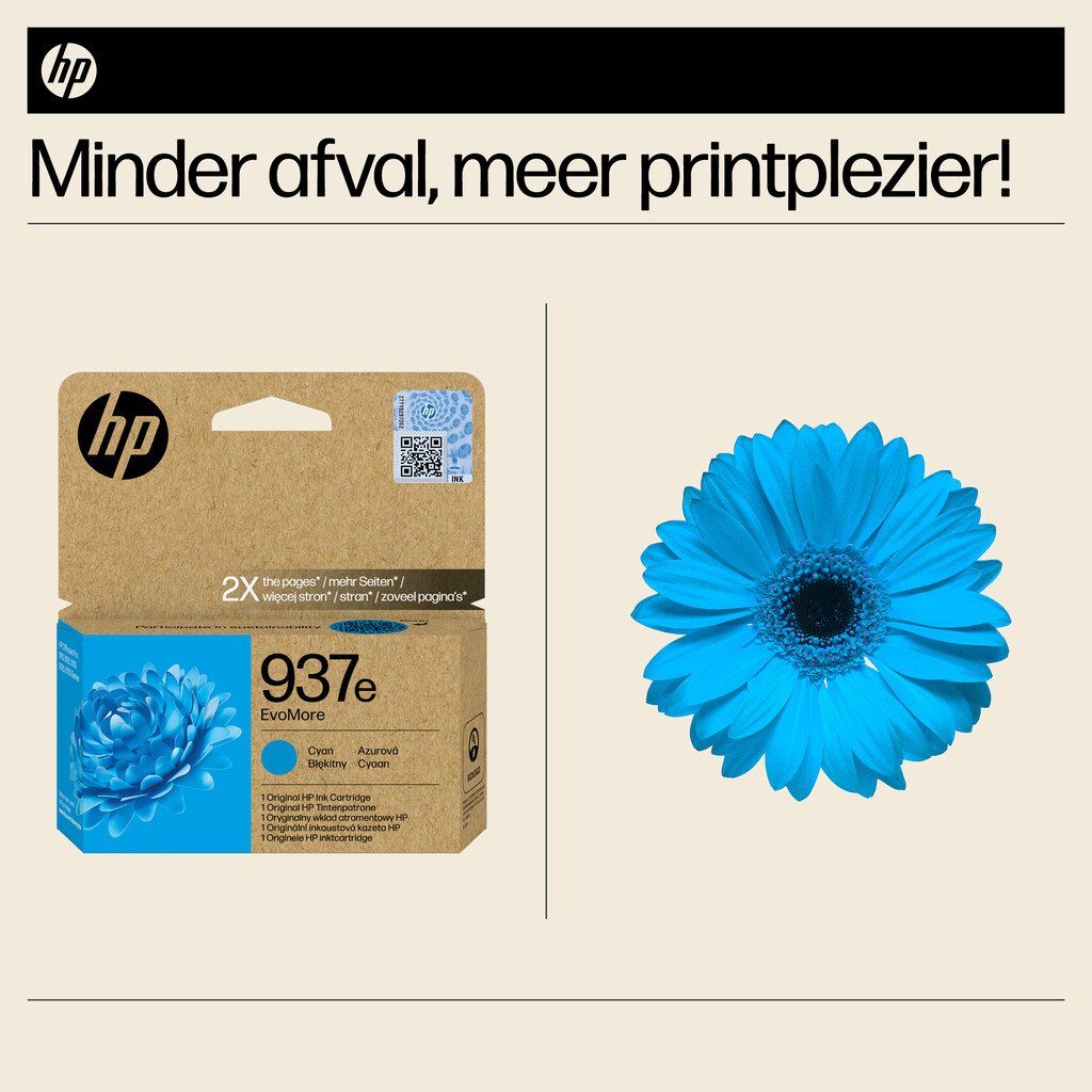 HP 937e EvoMore originele cyaan inktcartridge - Afbeelding 5