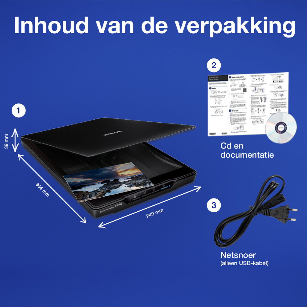 Epson Perfection V39II A4 flatbed foto- en documentscanner met standaard - Afbeelding 12