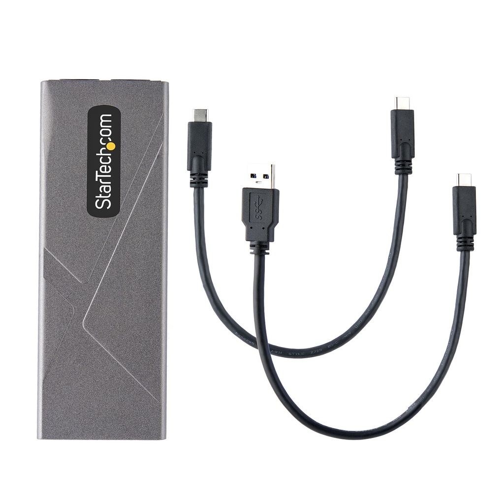 StarTech.com USB-C 10Gbps naar M.2 NVMe or M.2 SATA SSD Behuizing, Gereedschaploze Externe M.2 PCIe/SATA NGFF SSD Aluminum Case, - Afbeelding 5