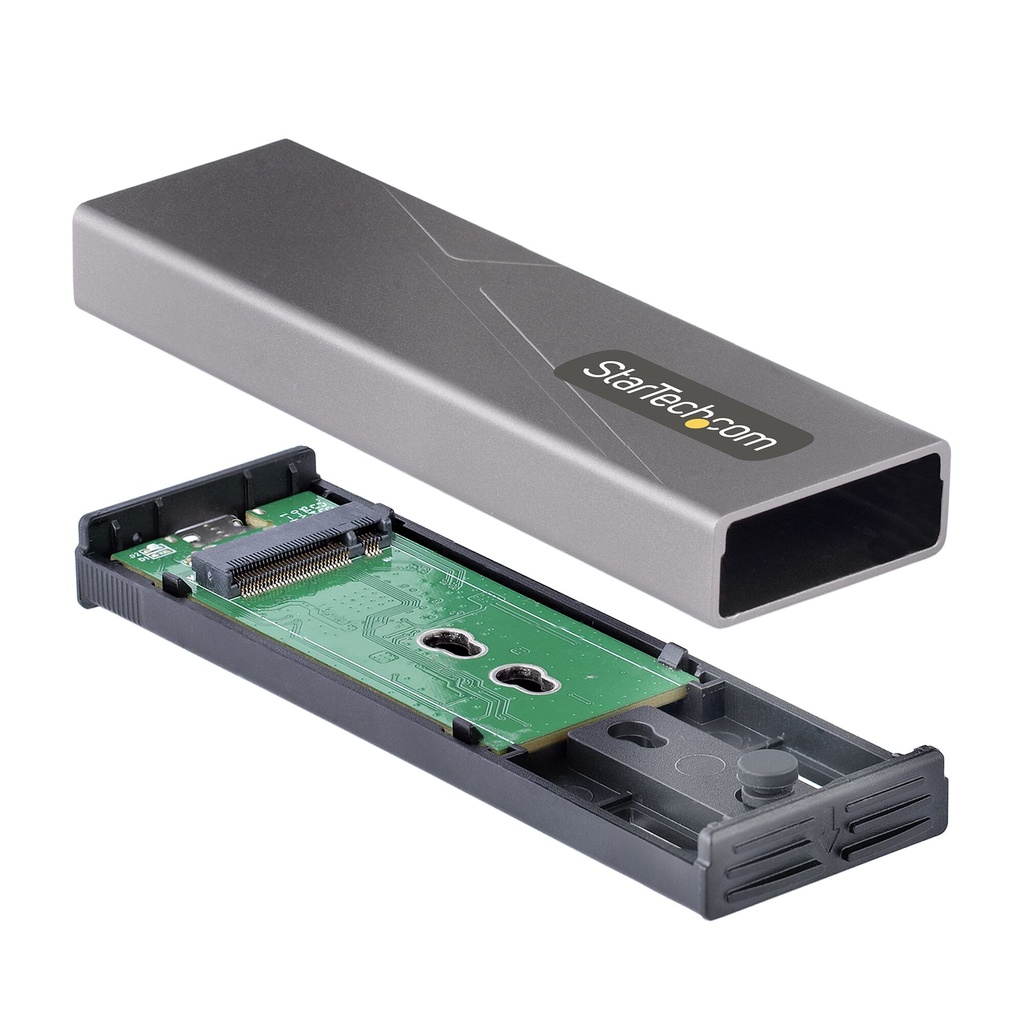 StarTech.com USB-C 10Gbps naar M.2 NVMe or M.2 SATA SSD Behuizing, Gereedschaploze Externe M.2 PCIe/SATA NGFF SSD Aluminum Case, - Afbeelding 2