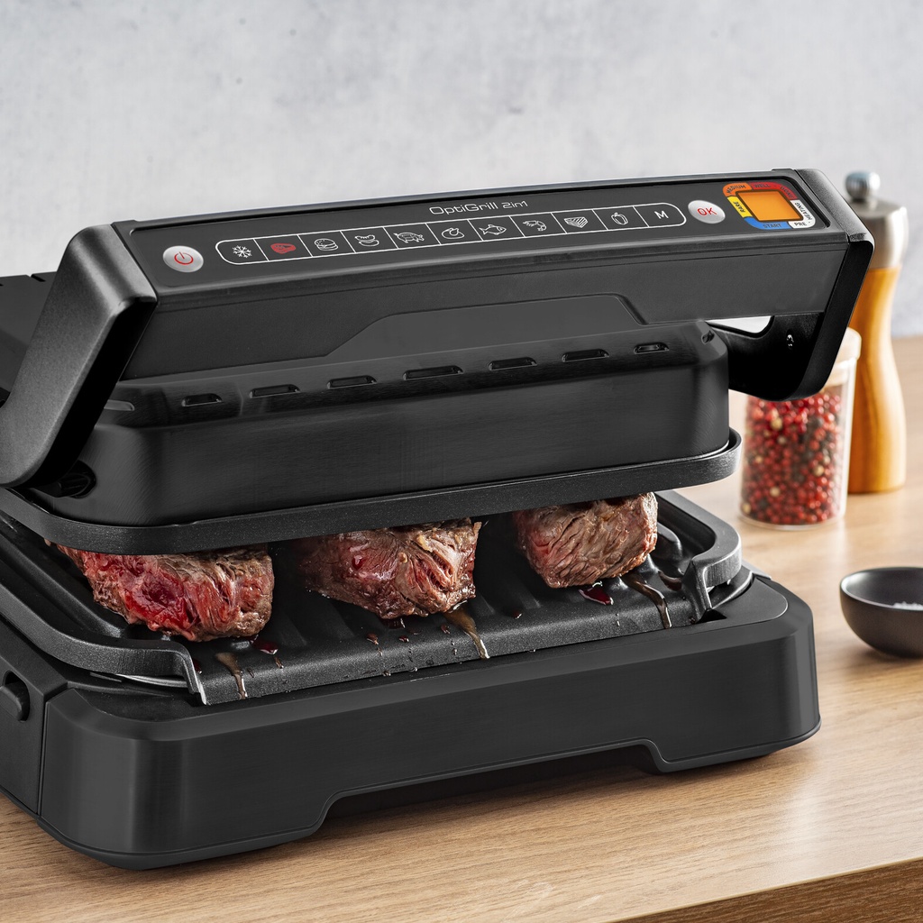 Tefal OptiGrill 2in1 OptiGrill 2-in-1 GC7728 intelligente grill en bbq zwart - Afbeelding 9