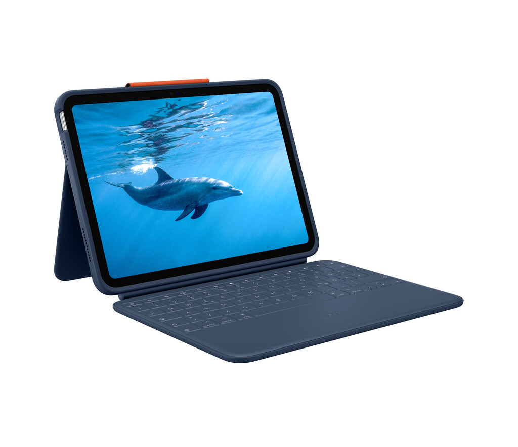 Logitech 920-011191 toetsenbord voor mobiel apparaat QWERTZ Duits Smart Connector Blauw - Afbeelding 3