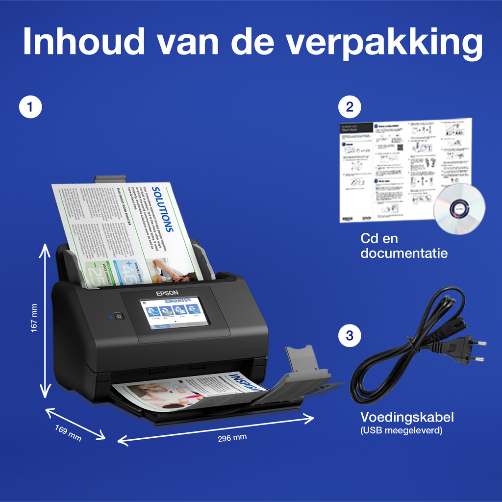 Epson WorkForce ES-580W, A4 automatische duplexscanner met Wi-Fi en gebruiksvriendelijk touchscreen - Afbeelding 25