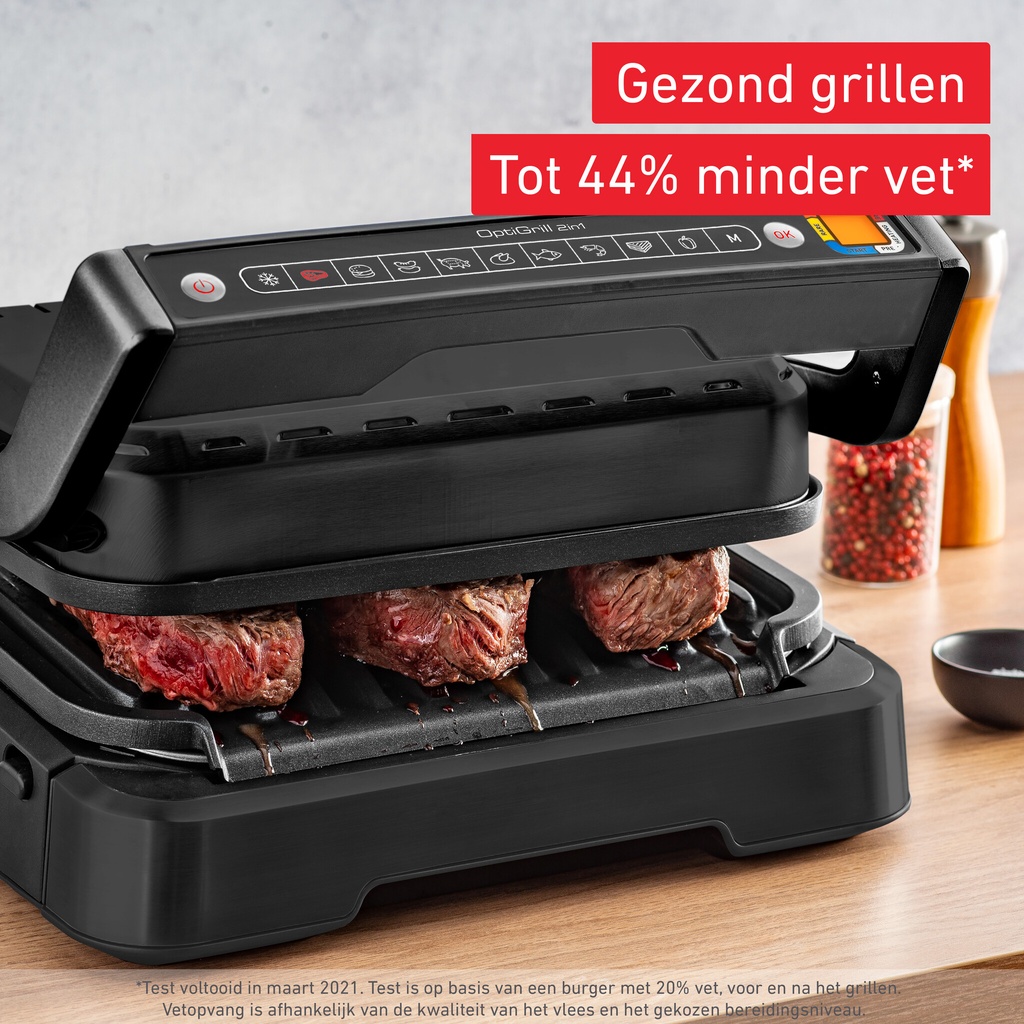 Tefal OptiGrill 4in1 OptiGrill 4-in-1 GC7748 intelligent grill voor complete maaltijden zwart - Afbeelding 6