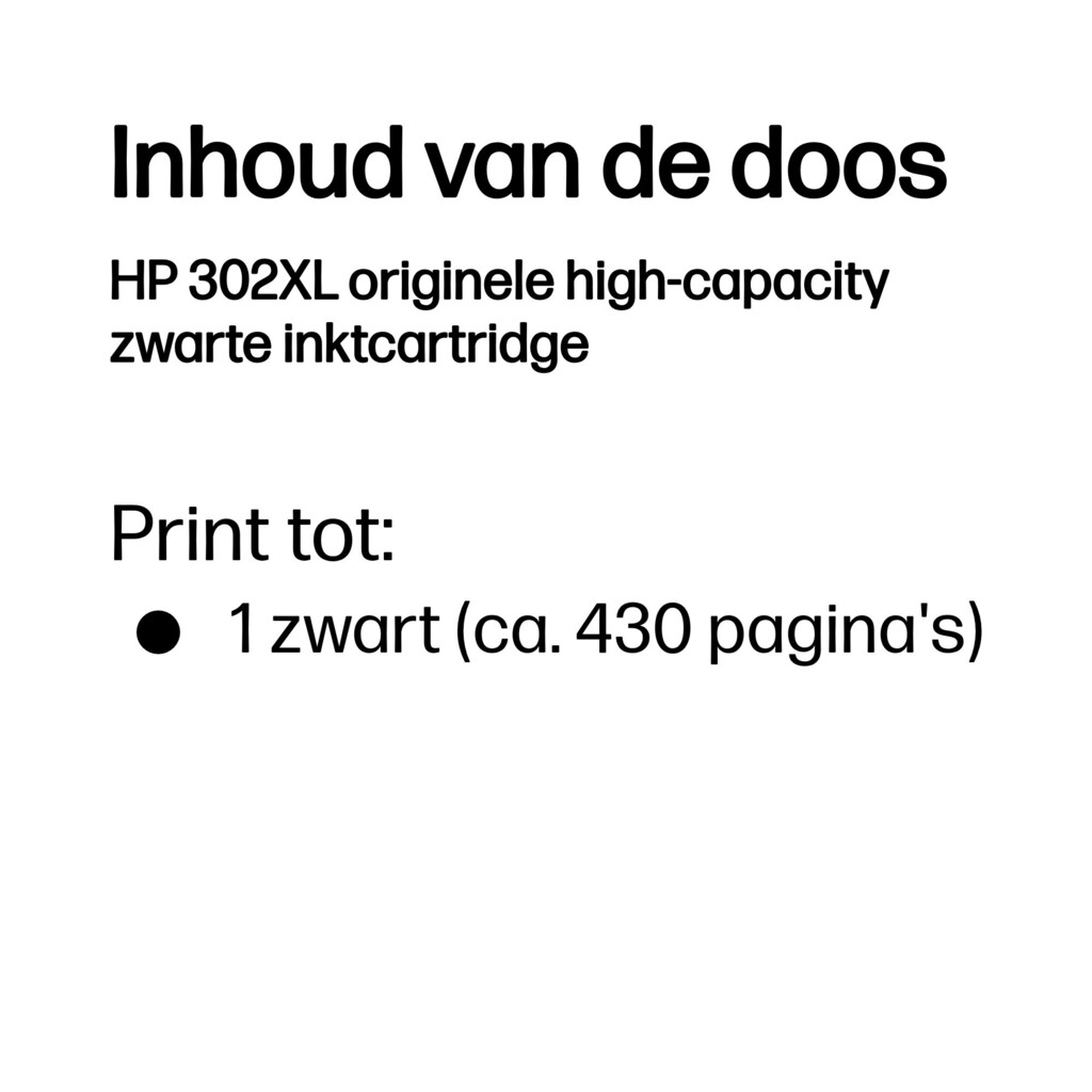 HP 302XL originele high-capacity zwarte inktcartridge - Afbeelding 3