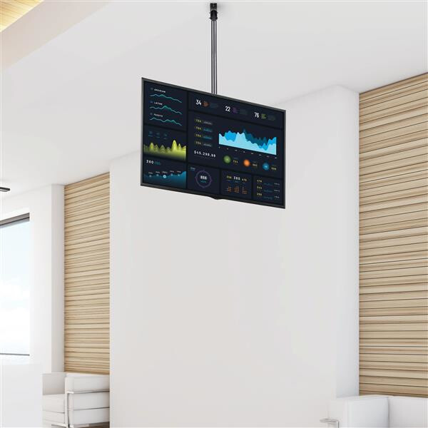 StarTech.com TV Plafondbeugel, Full-Motion Universele Ophangbeugel, VESA Beugel voor Single 32”-75" TVs / Displays, Kantelen/Zwe - Afbeelding 6