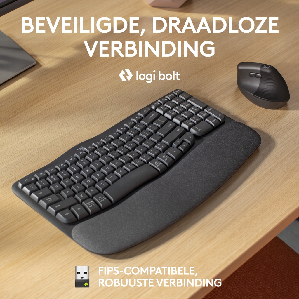 Logitech ERGO Wave Keys for Business Ergonomisch Toetsenbord - Afbeelding 3