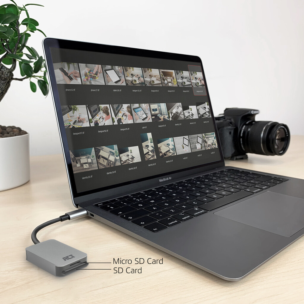 ACT USB-C kaartlezer voor SD en micro SD, SD 4.0 UHS-II - Afbeelding 4