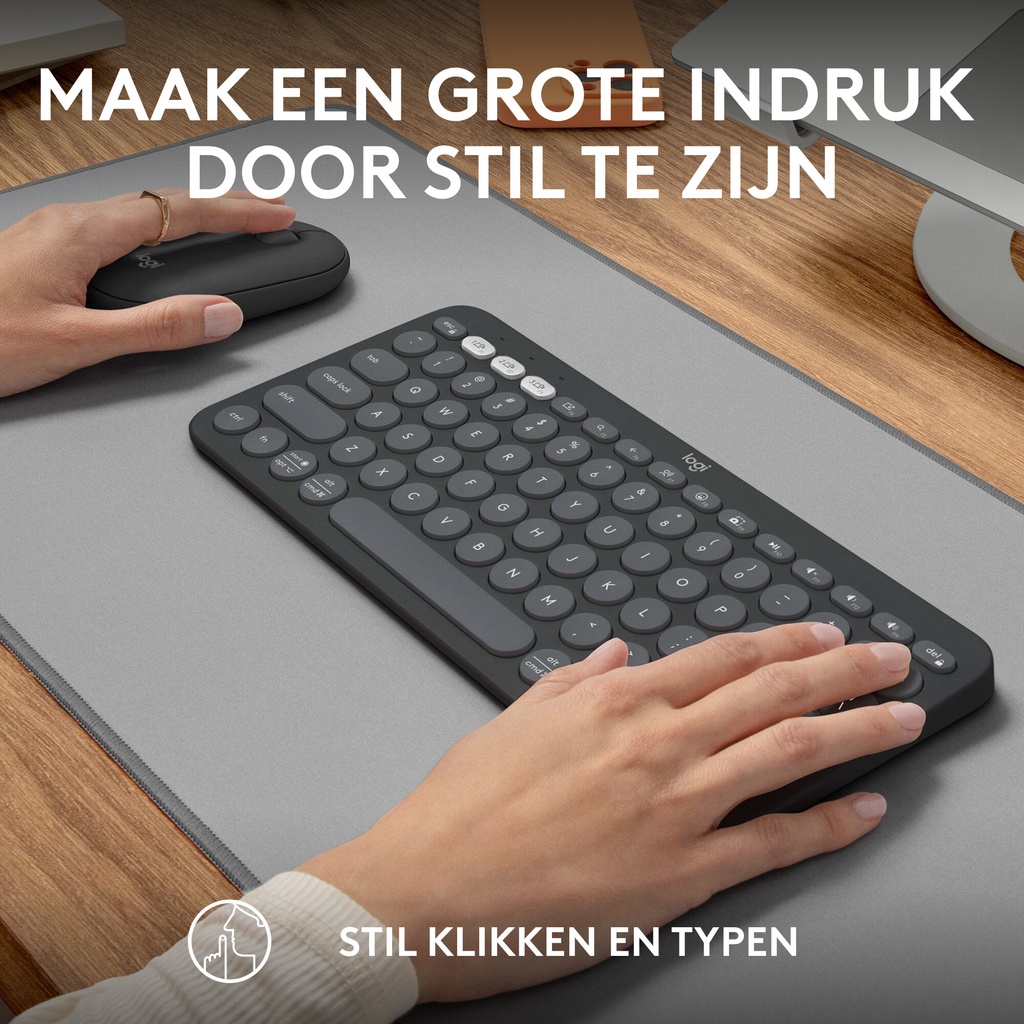 Logitech 920-012209 toetsenbord Inclusief muis Universeel RF-draadloos + Bluetooth AZERTY Frans Grafiet - Afbeelding 8