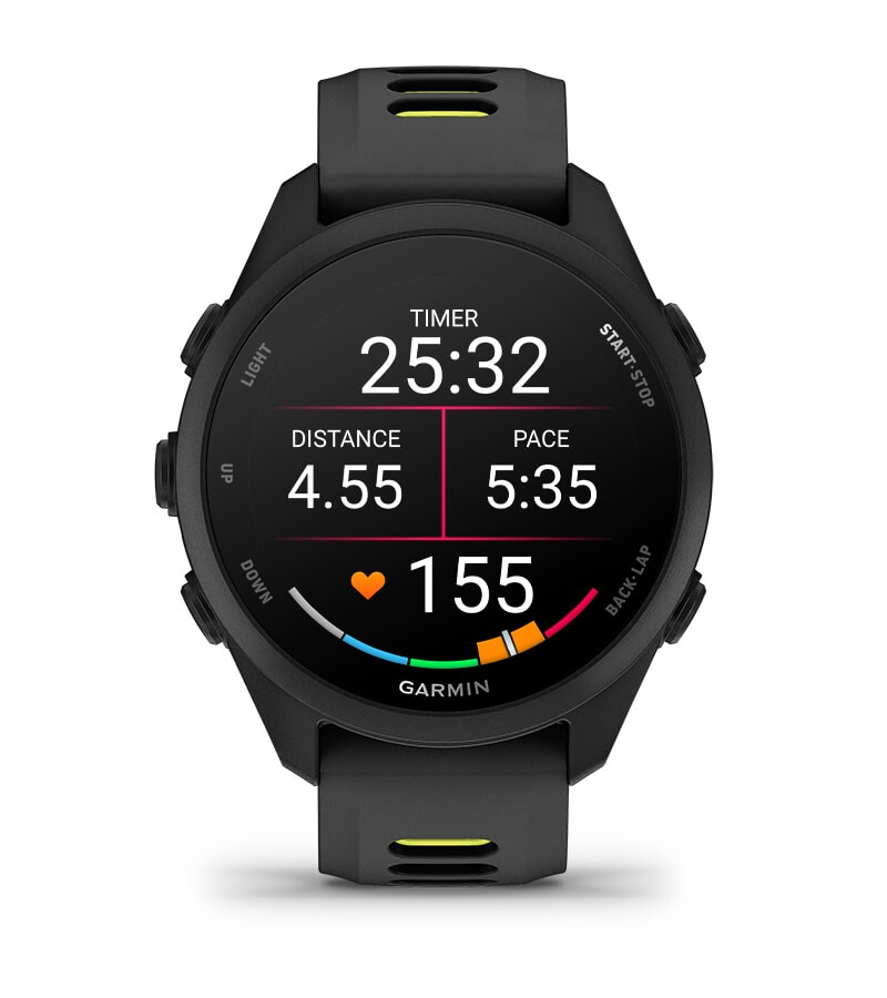 Garmin Forerunner 170 3,05 cm (1.2") AMOLED 30 mm Digitaal 390 x 390 Pixels Touchscreen Zwart GPS - Afbeelding 2