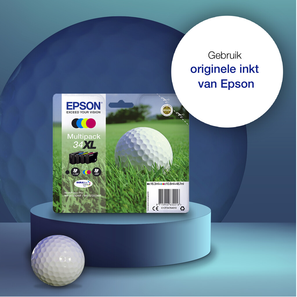 Epson Golf ball 34XL Golfbal DURABrite Ultra multipack vierkleureninkt - Afbeelding 2