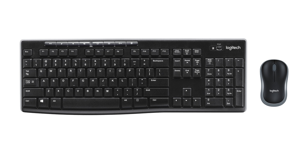Logitech MK270 toetsenbord Inclusief muis Kantoor RF Draadloos Scandinavisch Zwart