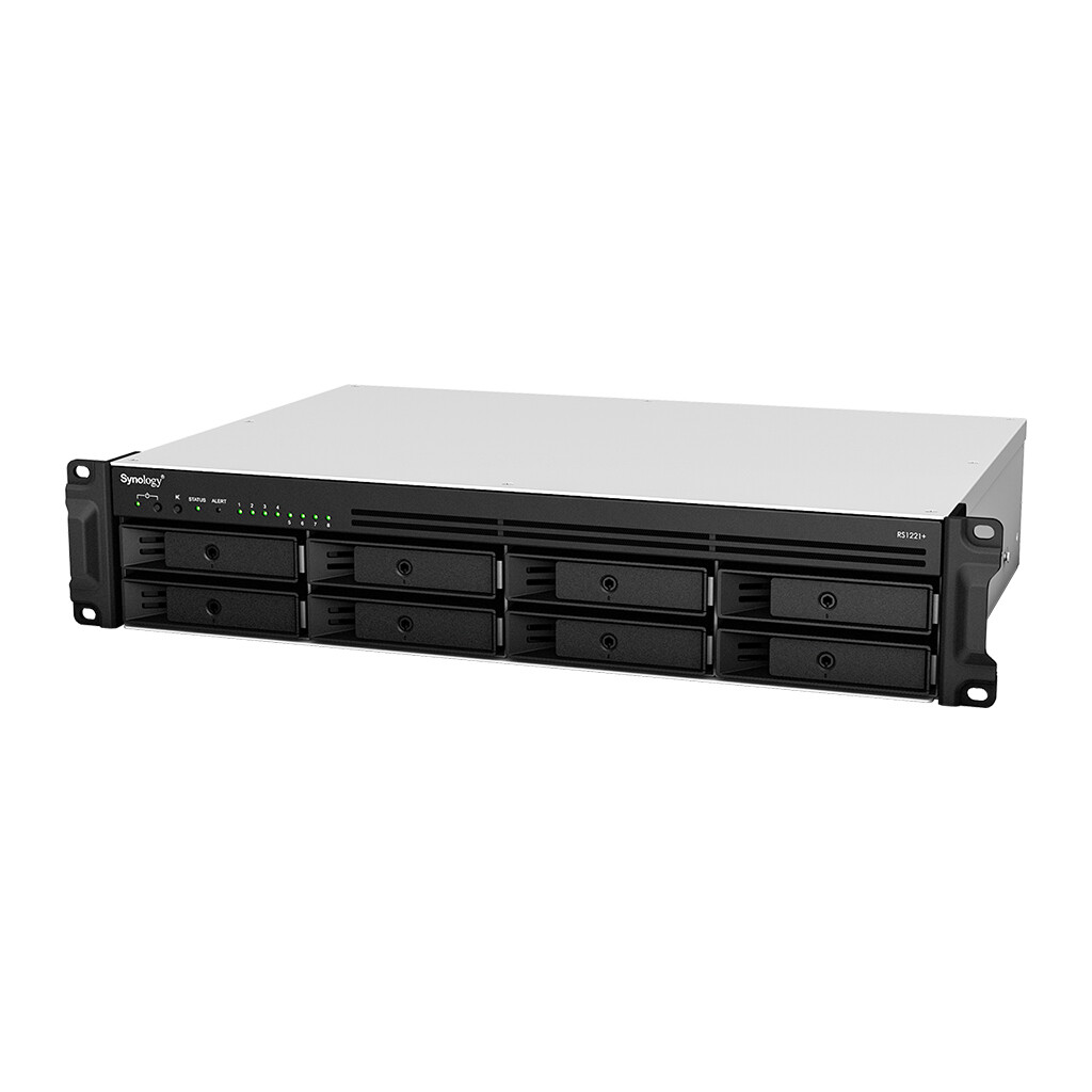 Synology RackStation RS1221+ data-opslag-server NAS Rack (2U) Ryzen Embedded V1500B 4 GB DDR4 0 TB DiskStation Manager Zwart - Afbeelding 2