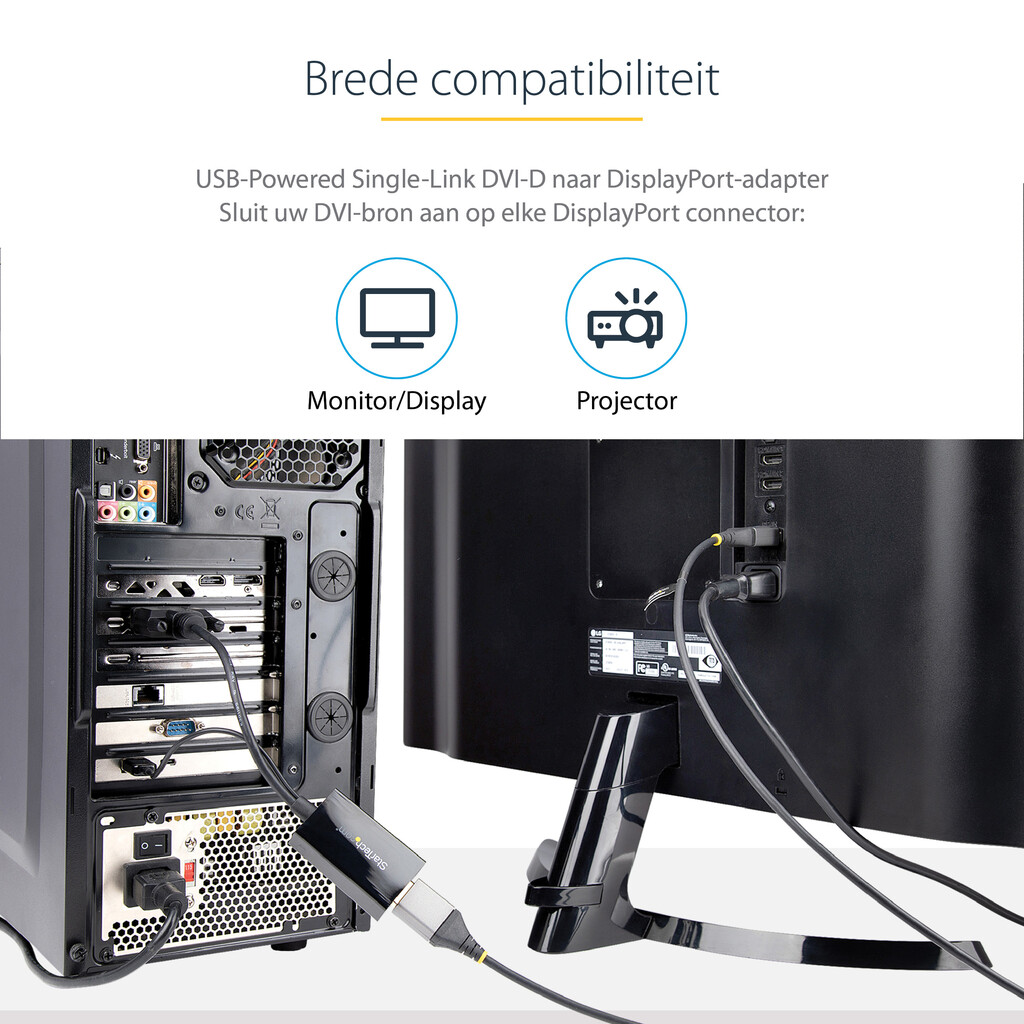 StarTech.com DVI naar DisplayPort adapter - USB-voeding - 1920 x 1200 - DVI naar DisplayPort converter - videoadapter - DVI-D na - Afbeelding 11