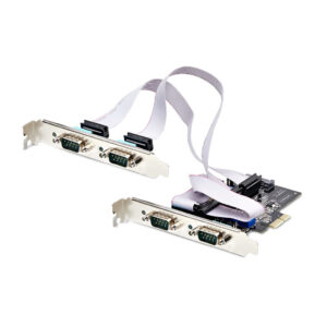 StarTech.com 4-Port PCIe Seriële Adapter Kaart, Quad PCI Express naar RS232/RS422/RS485 (DB9) Serial Kaart, Incl. Low-Profile Be