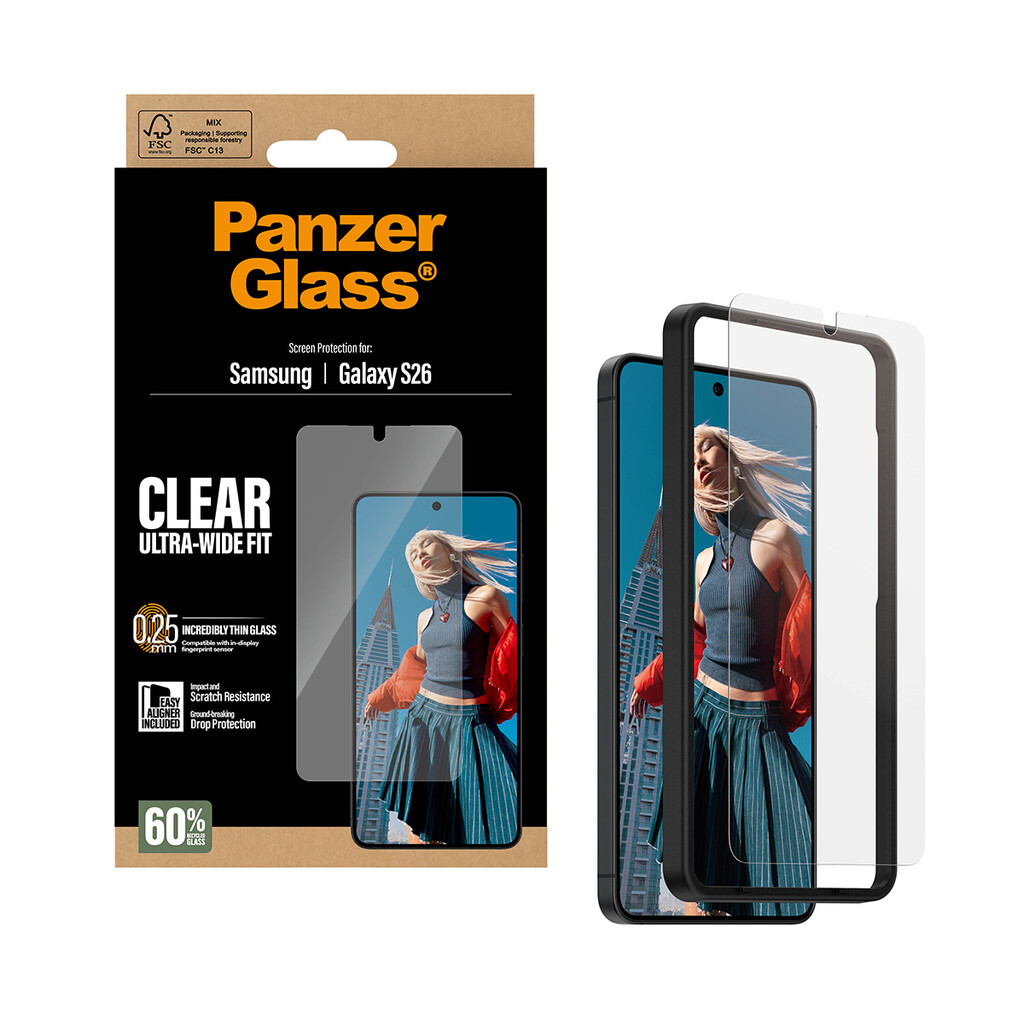 PanzerGlass ® Screen Protector Samsung Galaxy S26 | Ultra-Wide Fit w. EasyAligner Doorzichtige schermbeschermer 1 stuk(s) - Afbeelding 5