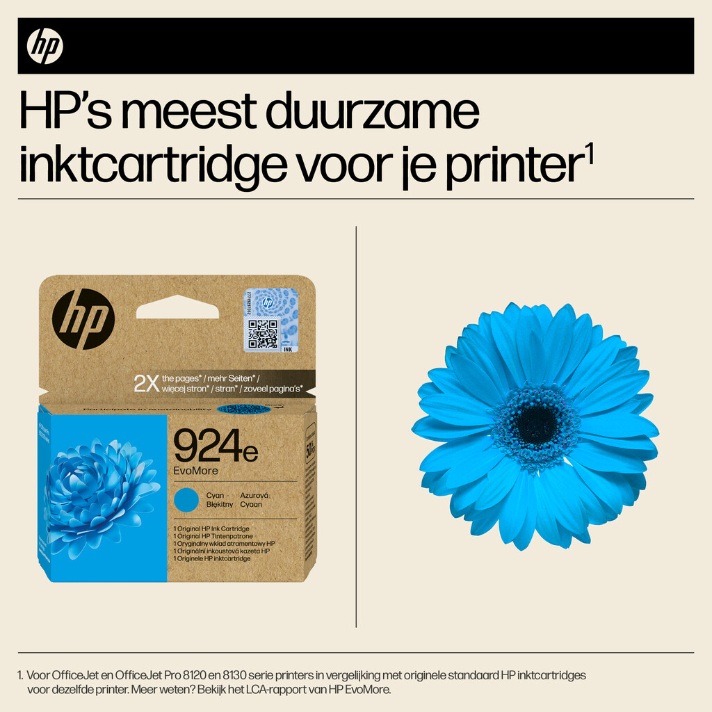 HP 924e EvoMore originele cyaan inktcartridge - Afbeelding 3