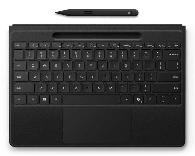Microsoft Surface Pro Flex w/Slim Pen QWERTZ Zwitsers Bluetooth Zwart