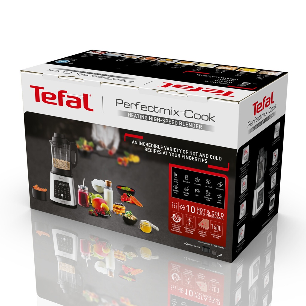 Tefal Perfectmix Cook BL83SD High speed blender incl. stoommandje - 10 programma's - 1400 W - 1,75 L - Afbeelding 10