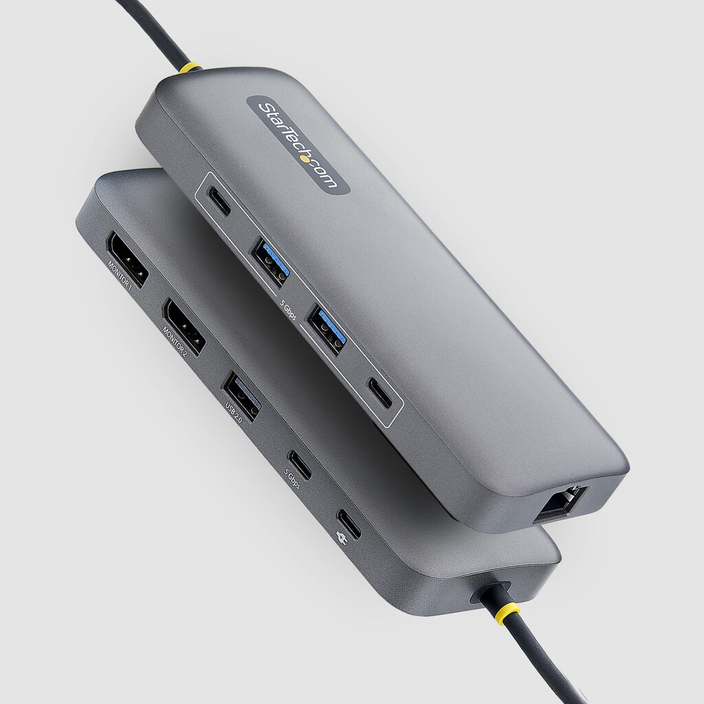 StarTech.com 10-in-1 USB-C naar Dual DisplayPort Multiport Adapter, 100W Power Delivery Charging, 2x 4K 60Hz, 5-Port 5Gbps Hub, - Afbeelding 2