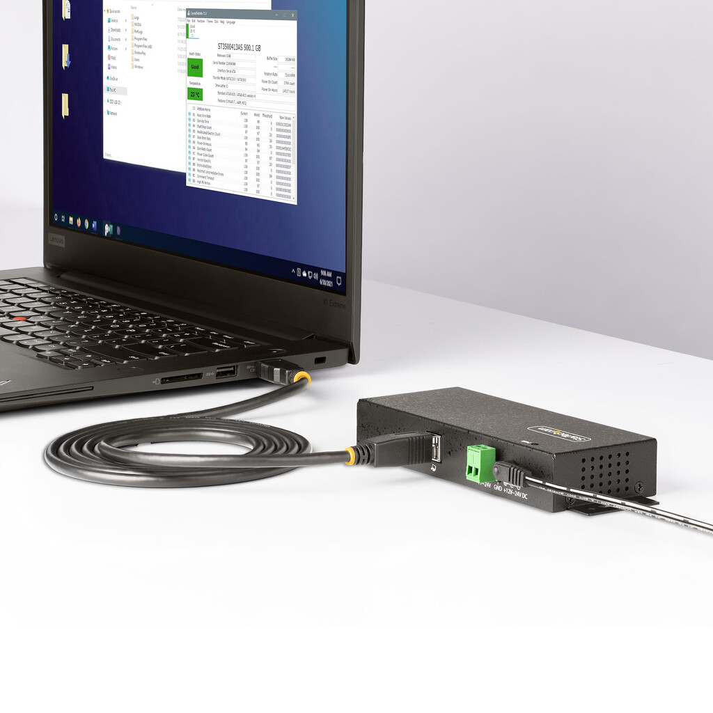 StarTech.com 7-Port Managed USB Hub met 4x USB-A, Heavy Duty met Industriële Stalen Behuizing, ESD & Overspanningsbeveiligin - Afbeelding 8