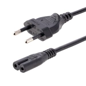 StarTech.com 3m Laptop Stroomkabel, EU Plug naar C7, 2.5A 250V, 18AWG, Laptop Vervangkabel, Printer Voedingkabel, Laptop Lader K