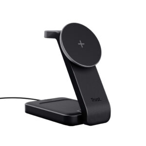Trust Viro 3-in-1 Draadloze Magnetische Oplaadstandaard – Draadloze oplader standaard – Geschikt voor iPhone Apple Watch en AirP