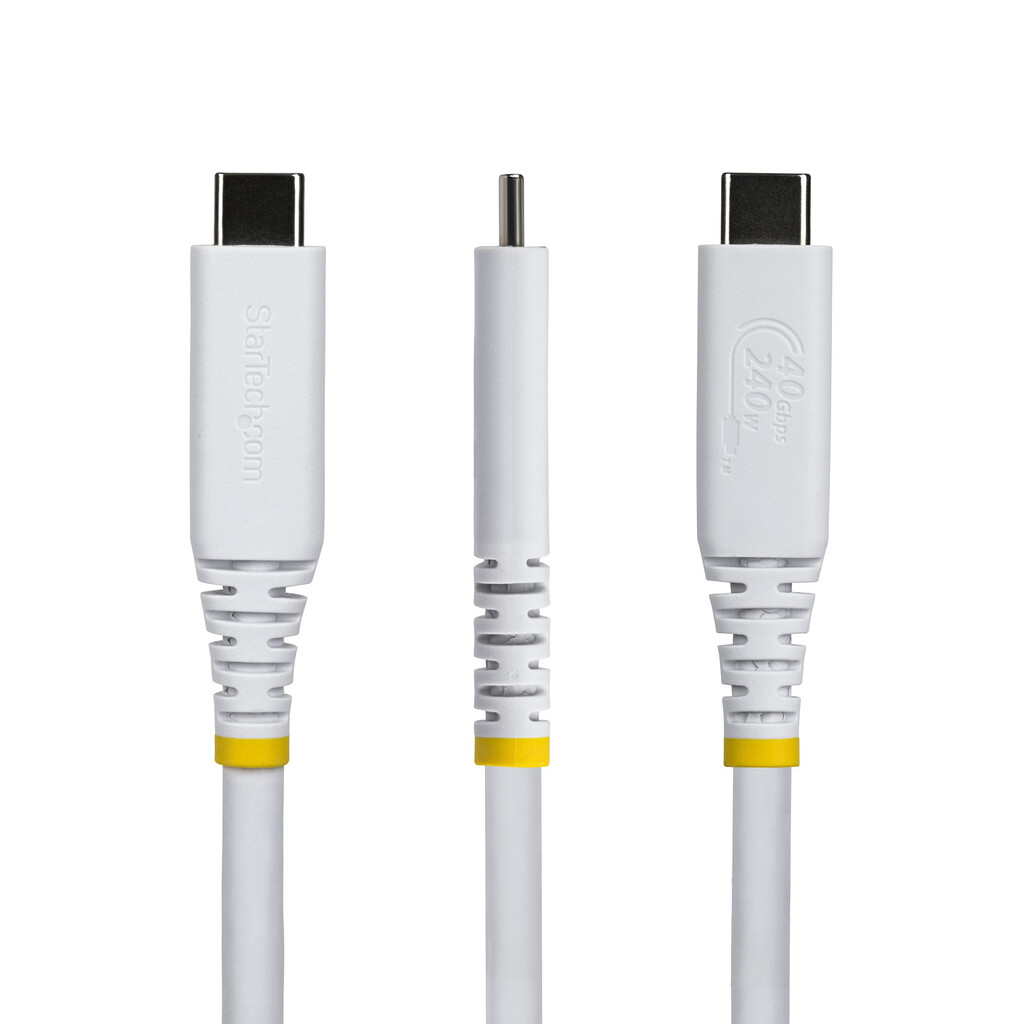 StarTech.com 1m USB4 Kabel, 40Gbps, USB-IF Gecertificeerde USB-C Kabel, 240W PD, 8K 60Hz/4K 240Hz DP2.1 DP40, TPE Mantel, Thunde - Afbeelding 2