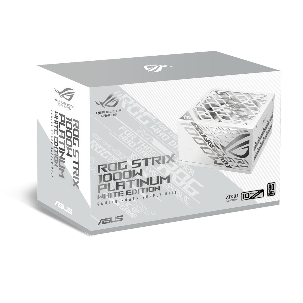 ASUS ROG -STRIX-1000P-GAMING-WHITE power supply unit 1000 W 20+4 pin ATX ATX Wit - Afbeelding 12