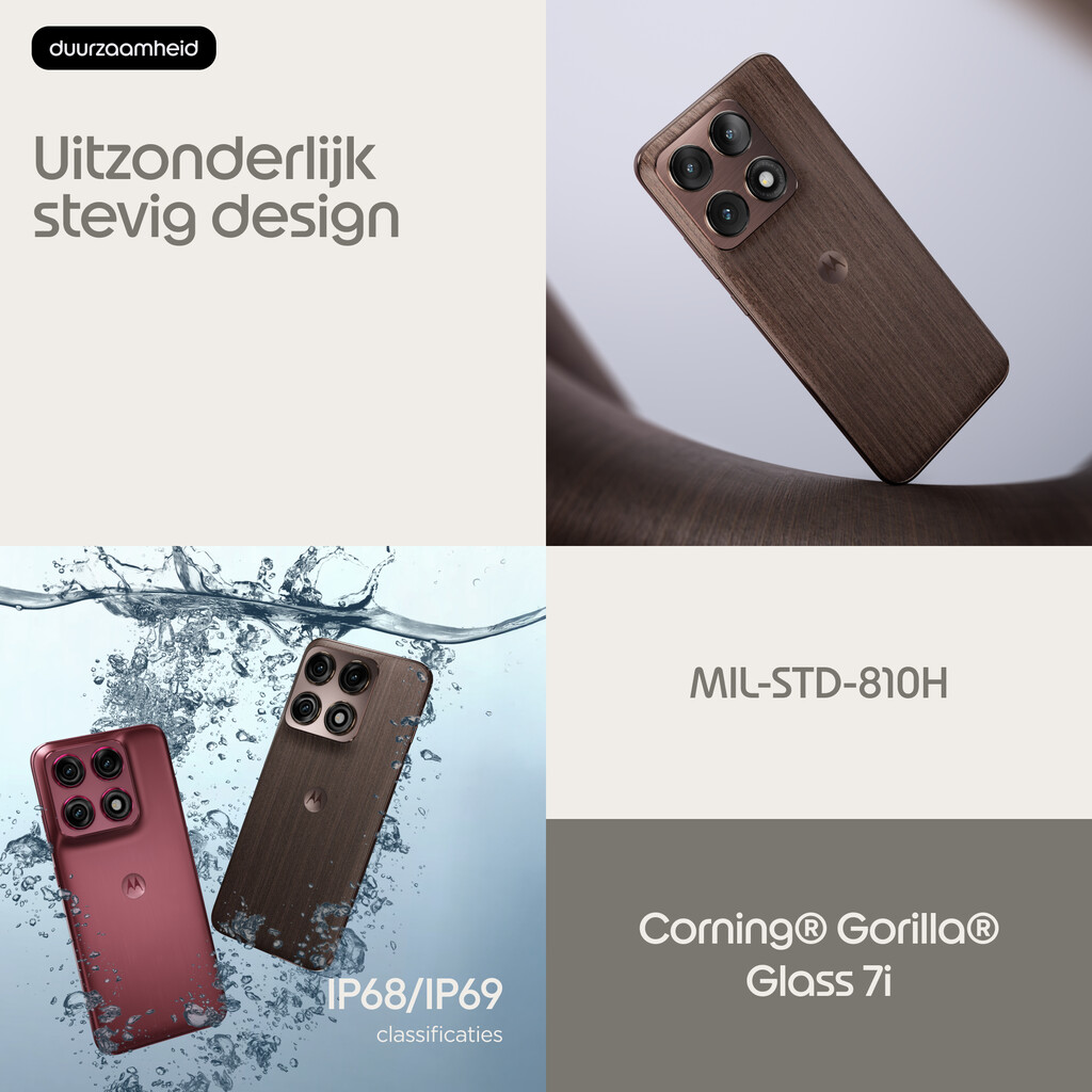 Motorola edge 70 pro 17,2 cm (6.78") Dual SIM Android 16.0 5G USB Type-C 8 GB 256 GB 6500 mAh Hout - Afbeelding 11